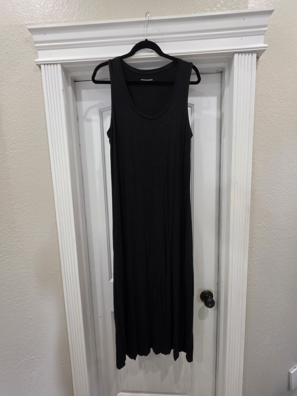 Essentials Black Sleeveless Maxi Dress